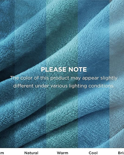 Bedsure Teal Blue Fleece Blanket 50x70 Blanket - 300GSM Soft Lightweight Plush Cozy Blankets for Bed, Sofa, Couch, Travel, Camping
