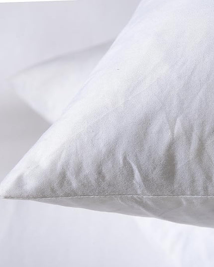 20x20 Decorative Throw Pillow Inserts-Down Feather Pillow Inserts-Square-Cotton Fabric-Set of 2-White.