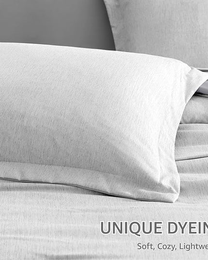 Monbix Full Size Comforter Set, Grey Bedding Comforter for Full Size Bed Set Reversible, Bedding Sets Full 7 Pieces, Cationic Dyeing Bed in a Bag with Comforter, Sheets, Pillowcases & Shams