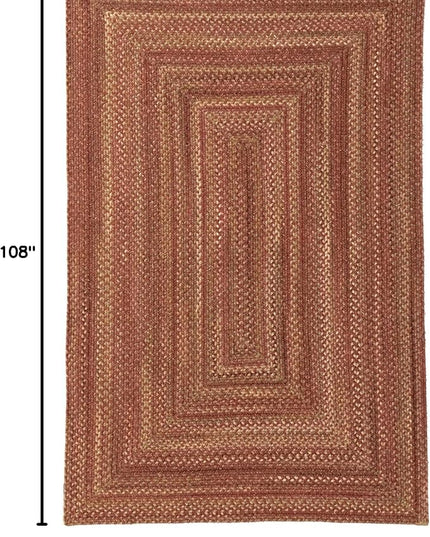 Capel American Heritage Spice 7' 0" X 9' 0" Concentric Rectangle Braided Rug