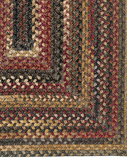 Capel American Heritage Woodstone 2' 0" X 8' 0" Runner Concentric Rectangle Braided Rug
