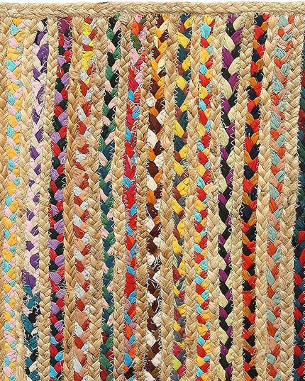 REDEARTH · Jute Cotton Chindi Area Rug - 4'x6' Rectangular Rug, Handwoven, Non-Shedding, Soft & Durable – Multi Tones for Home Décor in Living Room, Dining Room, Bedroom, Set of 2