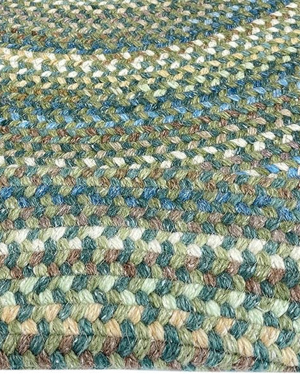 American Heritage Sage 2' 0" X 9' 0" Runner Oval Braided Rug