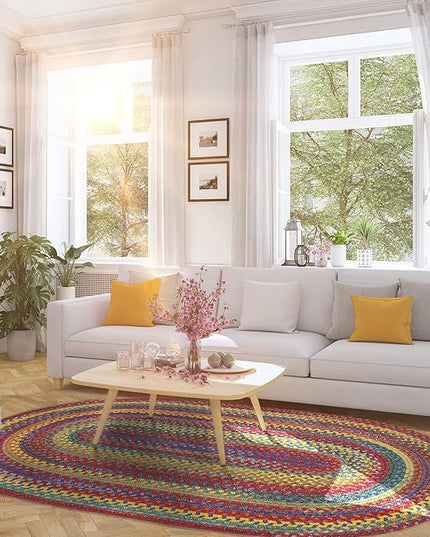 Capel American Heritage Multi 7' 0" X 9' 0" Oval Braided Rug
