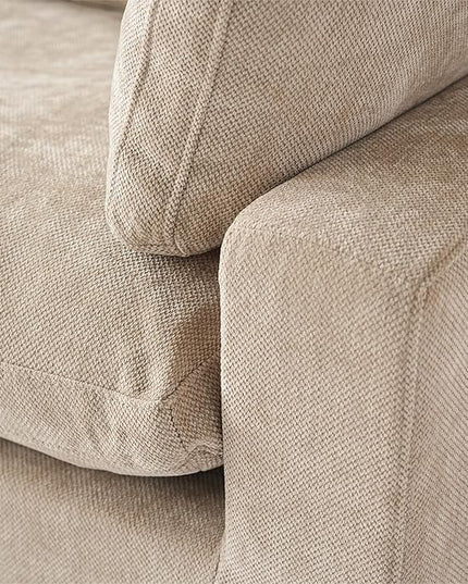 Cloud Couch Modular Sectional Sofa,119.29" L Shaped Couch, Oversized Down Filled Convertible Wide Seater,3 Seater with 1 Ottoman for Living Room Set, Covers Washable&Replaceable,Khaki