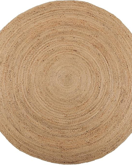 REDEARTH · Round Area Rug - 10 Feet Braided Natural Jute Rug- Artisan Made Reversible Boho Jute Rugs for Bedroom - Kitchen - Living Room - Farmhouse - Aesthetic Home Decor - Handmade Vintage Decor