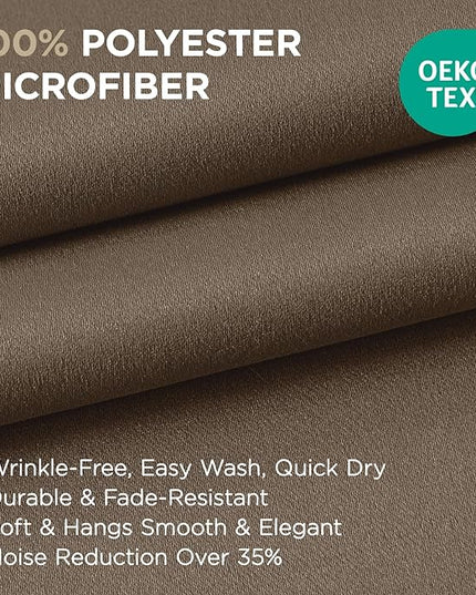 Joydeco Blackout Curtains 72 Inch Length 2 Panels Set, Thermal Insulated Long Drapes 2 Burg, Room Darkening Grommet Drapes for Living Room Bedroom Window