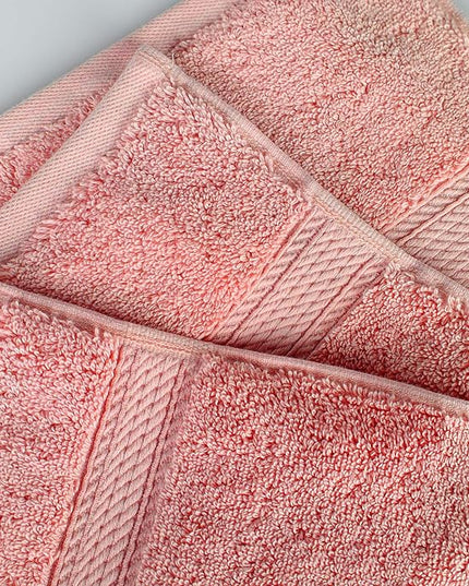 Superior Egyptian Cotton Pile 8 Piece Towel Set, Includes 2 Bath, 2 Hand, 4 Face Towels/Washcloths, Ultra Soft Luxury Towels, Thick Plush Essentials, Guest Bath, Spa, Hotel Bathroom, Tea Rose