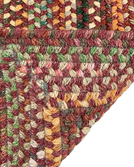 Capel American Heritage Red 7' 0" X 7' 0" Concentric Rectangle Braided Rug