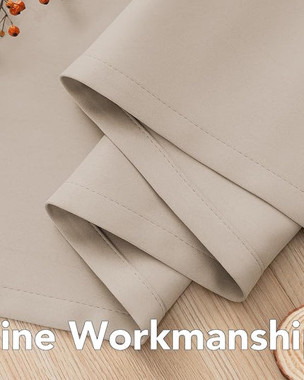 H.VERSAILTEX Ultra Soft Microfiber Thermal Insulated Antique Copper Grommet Blackout Curtains/Window Treatment Draperies 52 by 72 - Inch for Living Room/Bedroom, Set of 2 - Fog
