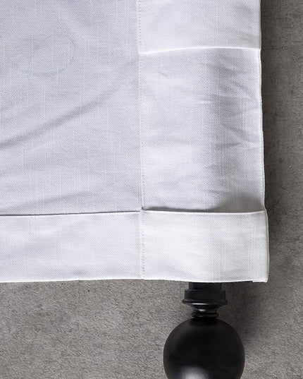Maison d' Hermine Curtains for Living Room 100% Cotton 96 inch Length One Panel Light Filtering Curtains for Bedroom Windows with Rod and Loop Pockets Drapes (Passion White, 50" W x 96" L)