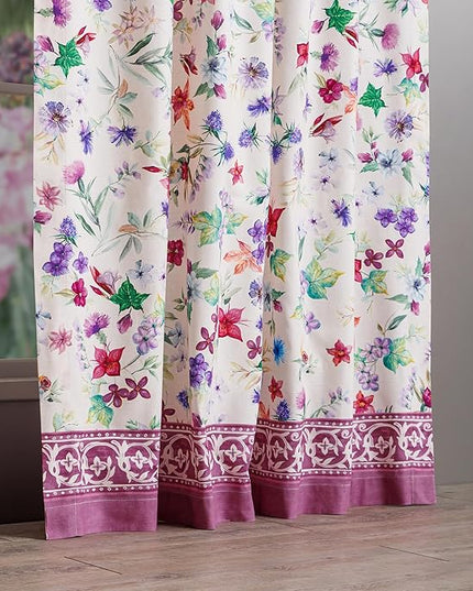 Maison d'Hermine Curtains for Living Room 100% Cotton 84 inch Length Two Panels Window Toile Curtains for Bedroom with Loop & Rod Pockets, Gifts for Mothers Day (Chardon, 50" W x 84" L)