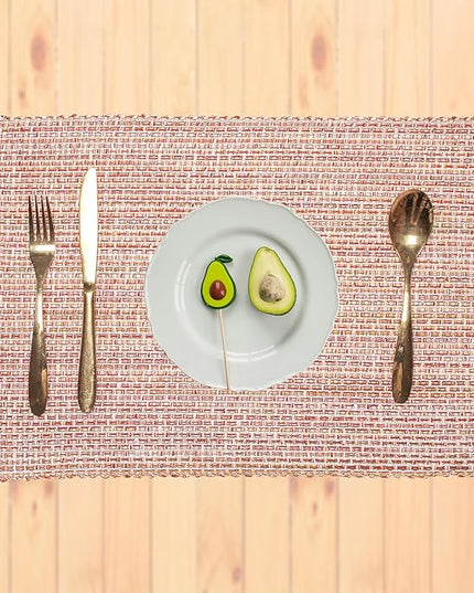 Urban Villa Placemats Fall 100% Cotton Fused Placemats 14''x 20'' Over Sized Set of 6 Placemats Every Day Use Heavier QualityPlacemats
