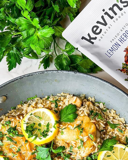Kevin's Natural Foods Lemon Herb Sauce - Paleo Simmer Stir-Fry Sauce, Gluten Free, No Preservatives, Non-GMO - 3 Pack
