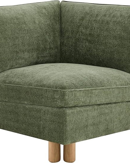 CHITA Super Large Sectional Couches for Living Room, Modular Cloud Couch Sectional Sofa, Premium Fabric Couches, Down Filled, High Density Foam, Chenille in Green, Corner Piece