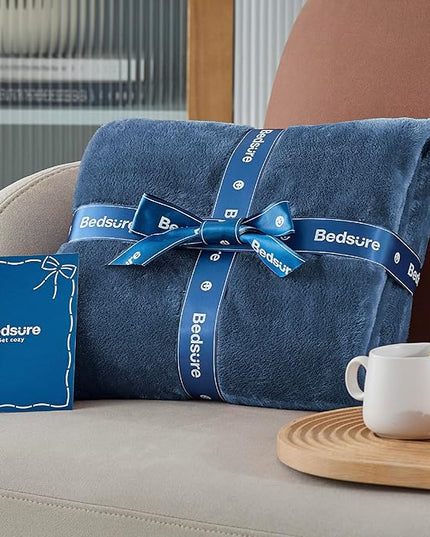 Bedsure GentleSoft Fleece Bed Blankets Full Size Mineral Blue - Soft Lightweight Plush Fuzzy Cozy Luxury Blanket Microfiber, 84x90 inches