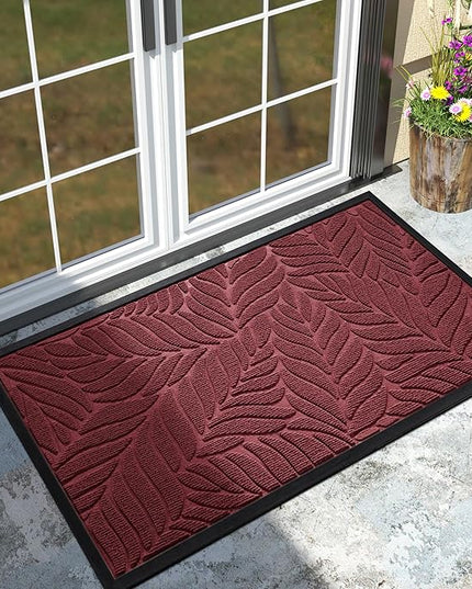 Yimobra 47x32 Large Door Mat Outdoor Indoor, All-Season Waterproof Door Mat Outside Entrance, All-Weather Non-Slip Outside Doormat for Garage Patio Entryway, Red