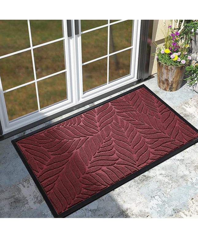 Yimobra 47x32 Large Door Mat Outdoor Indoor, All-Season Waterproof Door Mat Outside Entrance, All-Weather Non-Slip Outside Doormat for Garage Patio Entryway, Red