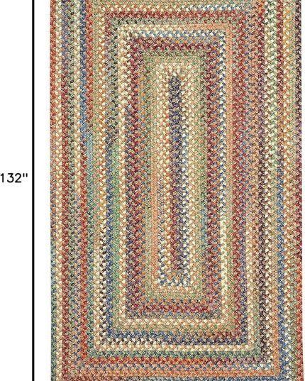 Capel American Heritage Cinnamon 8' 0" X 11' 0" Concentric Rectangle Braided Rug