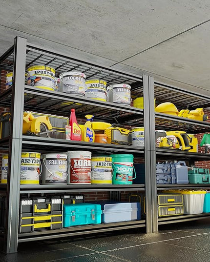 Garage Shelving, Heavy Duty 5-Tier Wire Shelving Unit, 72" H x 48" W x 24" D, 2500 lbs Load Capacity Storage Shelves, Adjustable Metal Shelves for Garage, Kitchen, and Pantry Storage