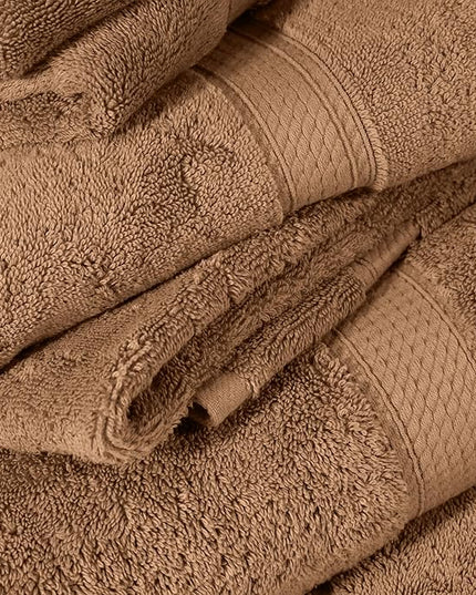 Superior Egyptian Cotton Pile 6 Piece Towel Set, Includes 2 Bath, 2 Hand, 2 Face Towels/Washcloths, Ultra Soft Luxury Towels, Thick Plush Essentials, Guest Bath, Spa, Hotel Bathroom, Rust