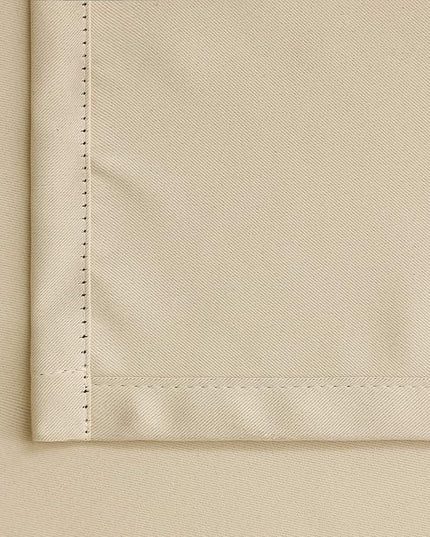 BGment Rod Pocket and Back Tab Blackout Curtains for Bedroom - Thermal Insulated Room Darkening Curtains for Living Room, 2 Window Curtain Panels (52 x 45 Inch, Beige)