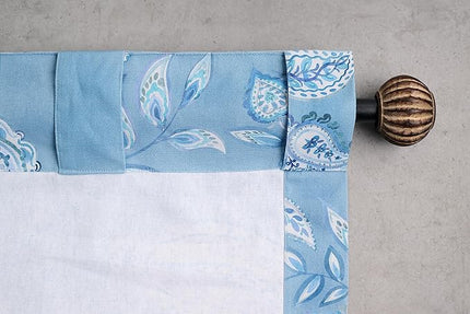Maison d' Hermine Curtains for Living Room 100% Cotton 84 inch Length Two Panels Light Filtering Curtains for Bedroom Windows with Rod and Loop Pockets Drapes (Ramage Steel Blue, 50" W x 84" L)