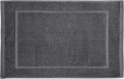 Lincoln & Palm 1-Piece Turkish Cotton Bath Mat - Soft, Plush, and Absorbent - 1000 GSM Thick Luxury Spa and Hotel Style - No Rubber Backing - Silver-Infused SILVERbac (1 Piece Bath Mat, Charcoal)