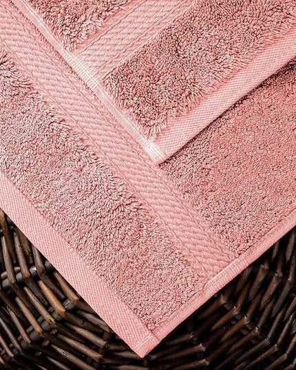 Superior Egyptian Cotton Pile 10 Piece Towel Set, Includes 2 Bath, 4 Hand, 4 Face Towels/Washcloths, Ultra Soft Luxury Towels, Thick Plush Essentials, Guest Bath, Spa, Hotel Bathroom, Tea Rose