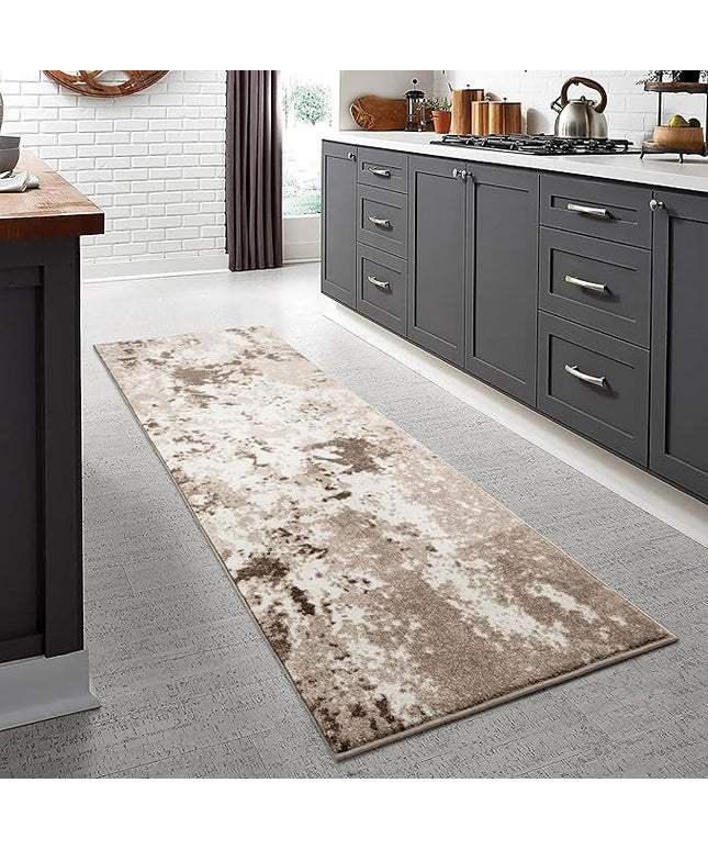 Keen Home Design Area Rugs - 2x8 Non-Shedding, Abstract Rugs for Kitchen, Living Room, Bedroom, Dining Room, Entryway - Size: 2'8" x 7'7", Multi