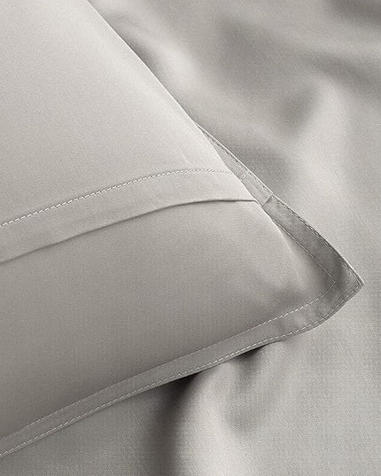 Pure Bamboo Split King Sheets, Genuine 100% Organic Viscose Derived from Bamboo Bed Sheet Set, Soft & Cooling, Double Stitching, 2 Fitted Sheets (Split King, Stripes)