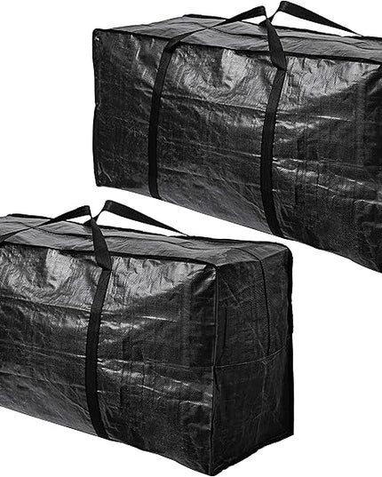 BAG-THAT! 68.5 GAL 2 Pack XXL Jumbo Extra Large Heavy Duty Stronger Handles Storage Bags Moving Totes Zippered Reusable Wrap Around Handle Storage Totes