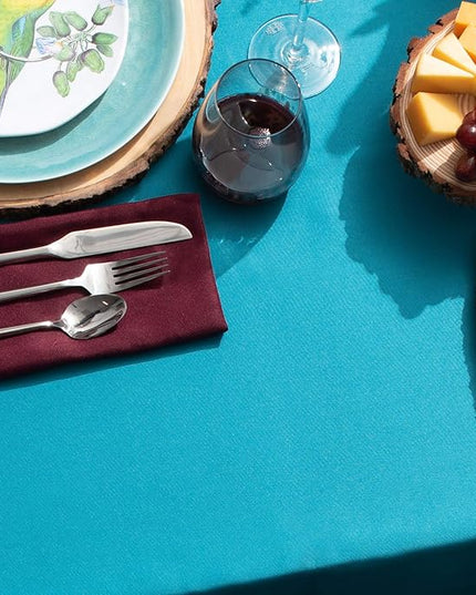 Gee Di Moda Rectangle Tablecloth - 60 x 126 Inch Caribbean Table Cloth for 8 Foot Rectangle Tables - Heavy Duty Washable Fabric - for Holiday Party, Dinner, Weddings, Baby Shower & Events
