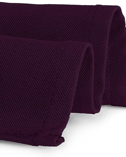 Gee Di Moda Rectangle Tablecloth - 70 x 120 Inch Eggplant Table Cloth for 6 or 8 Foot Rectangle Tables - Heavy Duty Washable Fabric - for Holiday Party, Dinner, Weddings, Baby Shower & Events