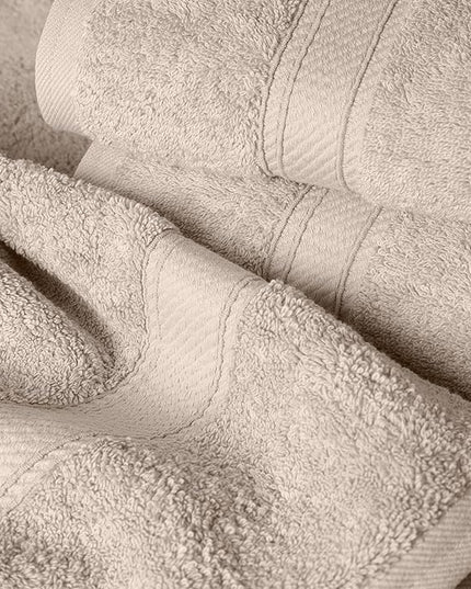 Superior Egyptian Cotton Pile 6 Piece Towel Set, Includes 2 Bath, 2 Hand, 2 Face Towels/Washcloths, Ultra Soft Luxury Towels, Thick Plush Essentials, Guest Bath, Spa, Hotel Bathroom, Stone