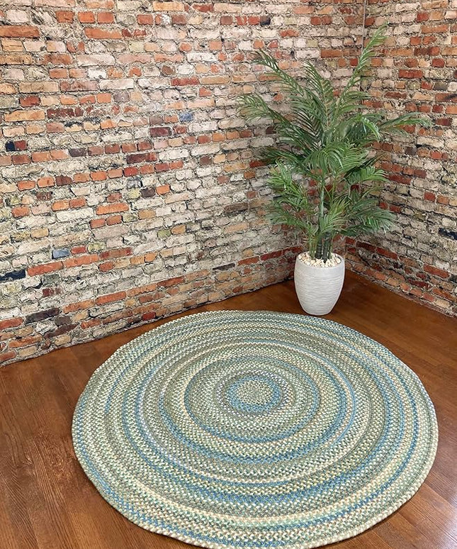 Capel American Heritage Sage 5'0"X5'0" Round Braided Rug