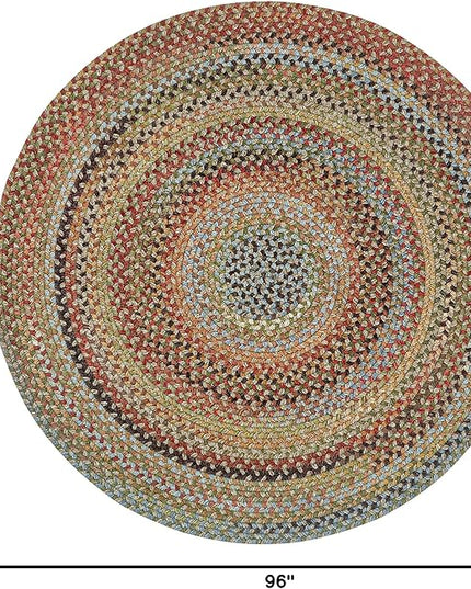 Capel American Heritage Olive Tan 8' 0" Round Braided Rug