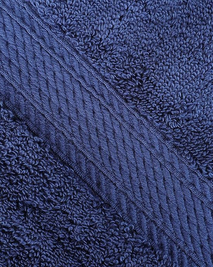 Superior Egyptian Cotton Pile 9 Piece Towel Set, Includes 3 Bath, 3 Hand, 3 Face Towels/Washcloths, Ultra Soft Luxury Towels, Thick Plush Essentials, Guest Bath, Spa, Hotel Bathroom, Navy Blue