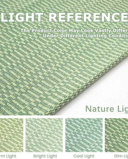 KOZYFLY Washable Area Rug 2x3 Ft Small Entryway Rug Indoor Door Mat Throw Rugs with Rubber Backing, Braided Cotton Floor Carpet for Front Entrance Bathroom Kitchen Foyer, Sage Green