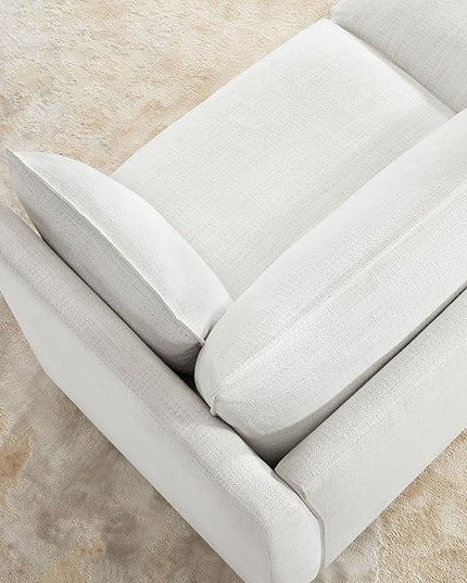 CHITA Luxury Oversized Loveseat Sectional Sofa Couch, Premium Down Filled Modular Sectional Sofa, FSC Certified, 80‘’ Width, 2 Seat Cloud Couch for Living Room, Cream