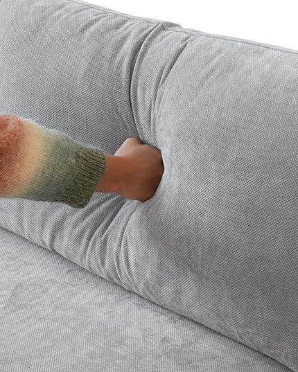 WJShome Modern Middle Module Couch for Living Room, Cushion Covers Removable, Minimalist Comfy Breathable Sofa,Gray