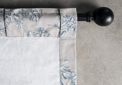 Maison d' Hermine Curtains for Living Room 100% Cotton 84 inch Length Two Panels Light Filtering Toile Curtains for Bedroom Windows with Rod and Loop Pockets Drapes (Savana Jouy Blue, 50" W x 84" L)