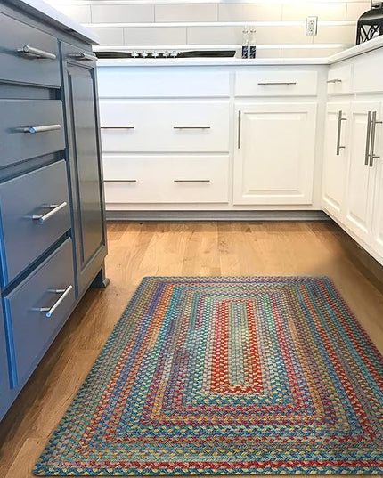 Capel American Heritage Multi 8' 0" X 10' 0" Concentric Rectangle Braided Rug
