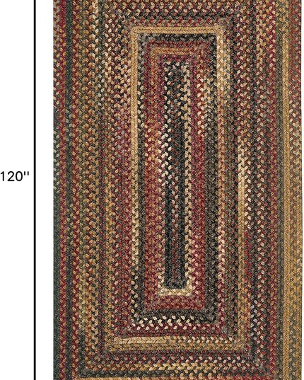 Capel American Heritage Woodstone 8' 0" X 10' 0" Concentric Rectangle Braided Rug