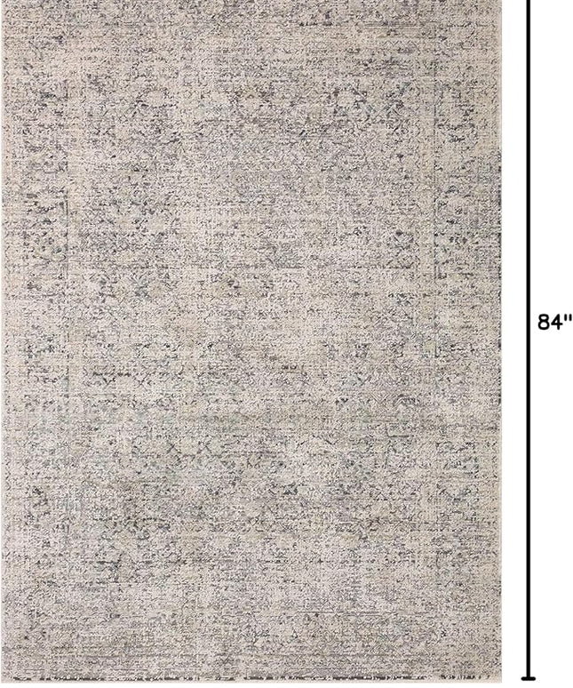 Loloi Amber Lewis Alie Collection ALE-01 Stone/Mist 5'-3'' x 7'-9'', .13'' Pile Height, Area Rug