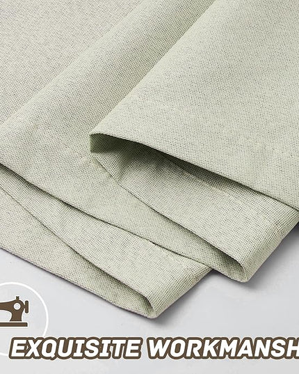 100% Blackout Linen Textured Curtains 108 Inch Length 2 Panels Set for Living Room, Bedroom, Light Weight Curtains with Grommets Top, Full Blackout Curtains Privacy Protection, Beige, 52" W x 108" L