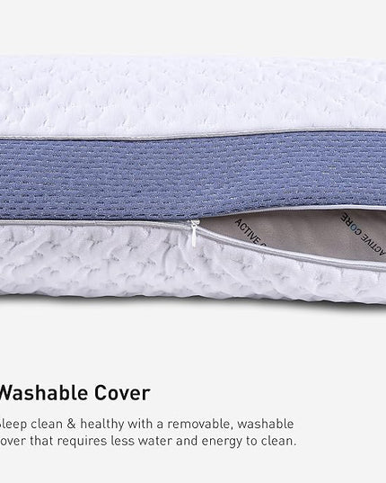 Bedgear Balance Performance Pillow – 3.0 - Moisture Wicking Bed Pillow for All Sleep Positions - Medium Firmness Bed Pillow - Washable Removable Cover – 20" W x 26" L x 6.5" H