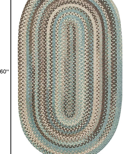 Capel American Heritage Slatewood 3'0"X5'0" Oval Braided Rug