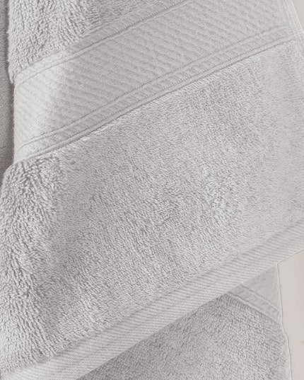 Superior Egyptian Cotton Pile Bath Towel Set of 2, Ultra Soft Luxury Towels, Thick Plush Essentials, Absorbent Heavyweight, Guest Bath, Hotel, Spa, Home Bathroom, Shower Basics, Silver
