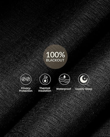 Boolegon Motorized Roller Blinds with Remote Control, Blackout Linen Fabric-Matched Automatic Roller Shades for Windows, Rechargeable Electric Window Shades for Home, Office, Black, Custom Now